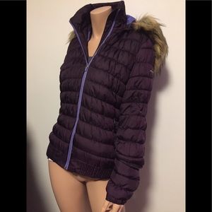 Rich plum Merrell winter hooded coat